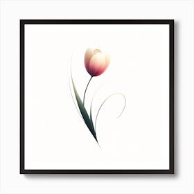 "Soft Bloom: Tulip's Tender Embrace"  "Soft Bloom" captures the tender embrace of a solitary tulip in a dance of light and softness. This digital art piece, with its subtle gradients and gentle curves, embodies the delicate beauty of spring. Perfect for adding a touch of floral serenity to any room, it symbolizes new beginnings and the simple elegance of nature. Let this piece bring a tranquil and refreshing ambiance to your home, celebrating the understated grace of the tulip. Art Print