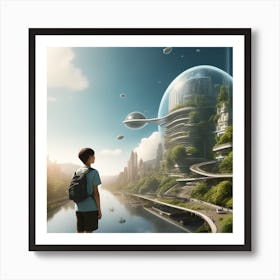 Futuristic City 251 Art Print