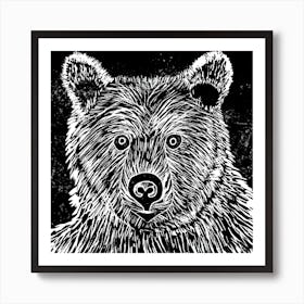 Bear Head Art Print