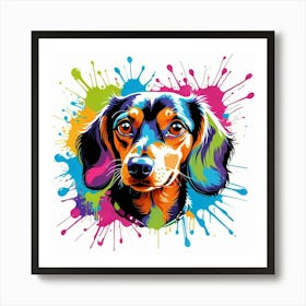 Graffiti dachshund 1 Art Print