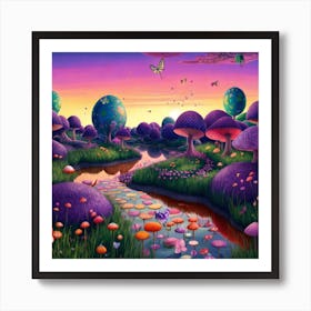 Purple Forest Art Print