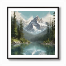 Mountain Lake 1 Art Print