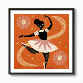 Retro Pop Dancer 1 Art Print