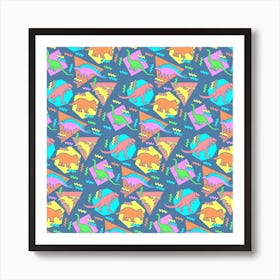 Chobopop Nineties Dinosaurs Art Print