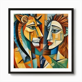 1000013685 Lion and liones Art Print