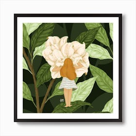 Girl In The Forest 1 Art Print