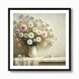 Daisies In A Vase 1 Art Print