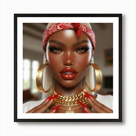 Sexy Ebony Woman Art Print