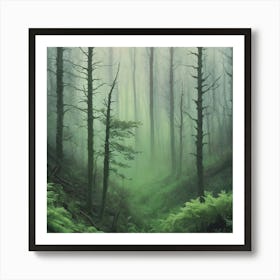 Ferns In The Forest Art Print