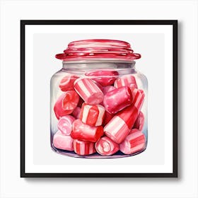 Candies In A Jar Art Print