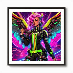 Neon Angel 39 Art Print