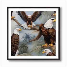 Bald Eagles Art Print