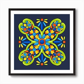 Colorful Floral Pattern Art Print