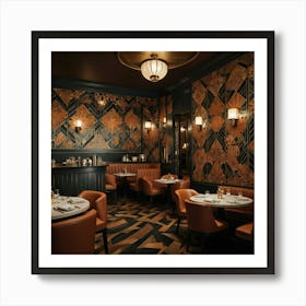 Deco Dining Room 5 Art Print