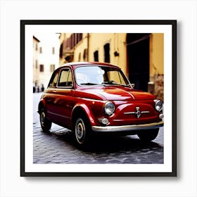 Fiat Car Automobile Vehicle Automotive Italian Brand Logo Iconic Innovation Engineering D (2) Art Print