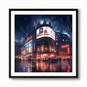 Professorhead Japandi Version Of Picadilly Circus At Night 4eec9896 30b6 4634 B0f2 Bd26c49908b9 Art Print