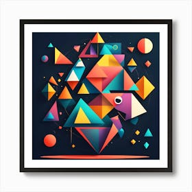 Abstract Geometric Shapes Art Print