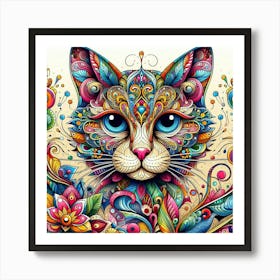 A cat Art Print