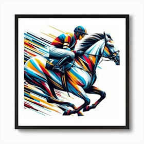 Horse Racing Art Print