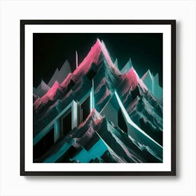 Abstract Mountain Landscape 1 Art Print
