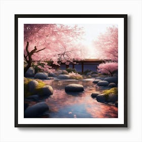 Sakura Blossoms In Spring Art Print