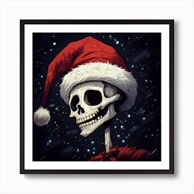 Merry Christmas! Christmas skeleton Art Print