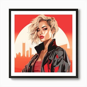 grand theft auto Rita Ora Art Print