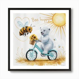 Bee Happy: Whimsy on Wheels 1 Art Print