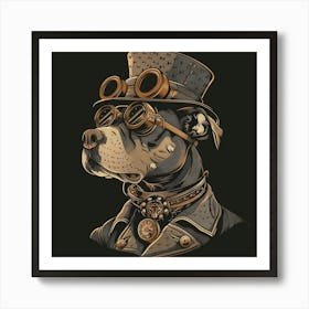 Steampunk Dog 10 Art Print