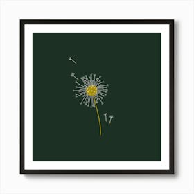 Dandelion Seeds Flowers Botanical Art Print