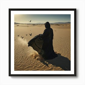 Sandstorm In The Desert Art Print