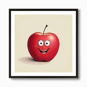 Red Apple Illustration Affiche