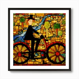 Man On A Bicycle Art Print