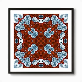 The Pattern Is Blue Bubbles Art Print