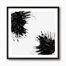 Ink Splashes Grunge Texture Border Frame Paint Painting Creative Abstract Transparent Cutout Art Print