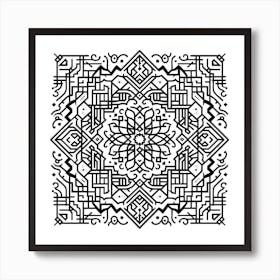 Line Art Style Art Print