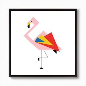 Bauhaus inspired flamingo Art Print