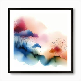 Abstract Watercolor Painting 22 Art Print