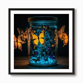 Butterflies In A Jar Art Print