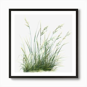Watercolor-Spring-Grass-Clipart.8 Art Print