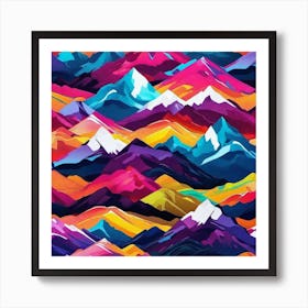 Abstract Mountains 3 Poster