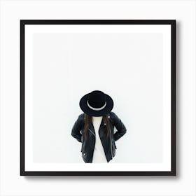 Woman In Black Hat Poster