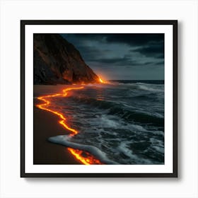 Default Seascapes Beautiful Places Magical World Fire Multico 0 Art Print