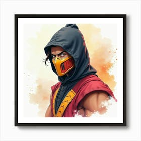 Mortal Kombat Ninja Fighter Concept Art (611) Art Print