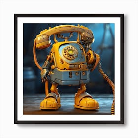 Robot Phone Art Print