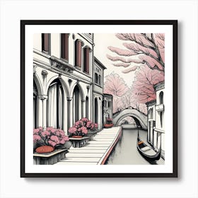 Venice Gondola 1 Art Print