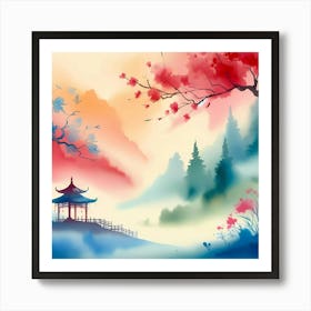 Chinese Landscape Painting 18 Art Print