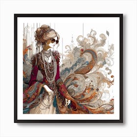 Bohemian Woman Art Print