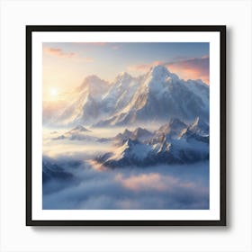 Mountain Landscape - Mountain Stock Videos & Royalty-Free Footage Art Print