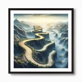 Chinese Winding Road Art Print